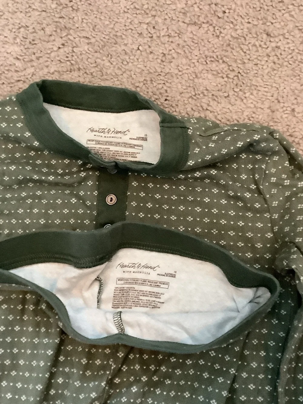 Hearth & Hand with Magnolia Kids' Allover Fleck 2-Piece Thermal Pajama Set
